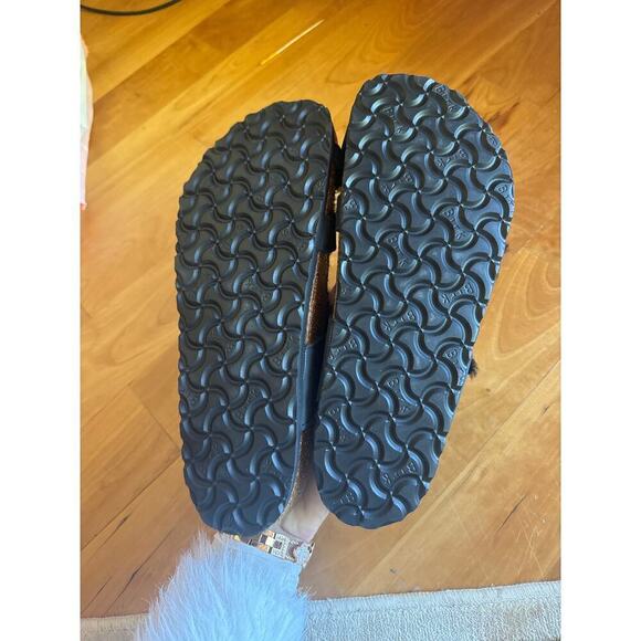 NWT Birkenstock Mayari Shearling Sandals Leather black NEW 40 Made in Germany 9 - Picture 7 of 8